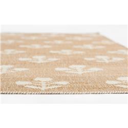 Francine French Country Natural Floral Patterned Jute Rug - 3'6"x5'6"|