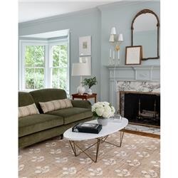 Francine French Country Natural Floral Patterned Jute Rug - 3'6"x5'6"|