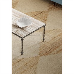 Nash Modern Classic Natural Jute Diamond Patterned Rug - 3'6"x5'6"|