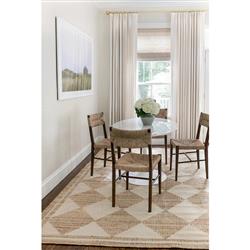 Nash Modern Classic Natural Jute Diamond Patterned Rug - 3'6"x5'6"|