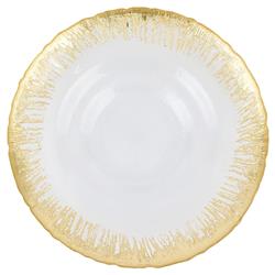 Rufolo Modern Classic Gold Glass Shallow Bowl|