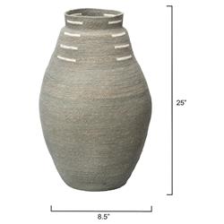 Timothy Coastal Beach Grey Blue Seagrass Floor Basket|