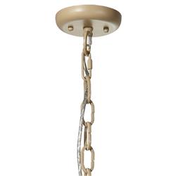 Tara Coastal Beach Natural Mango Wood Beaded Single Pendant|