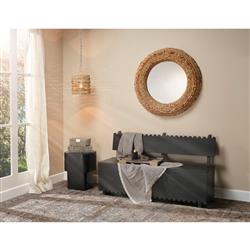 Tara Coastal Beach Natural Mango Wood Beaded Single Pendant|