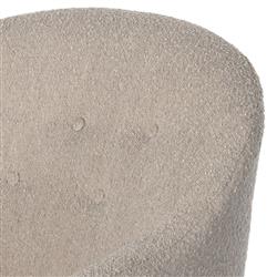 Margaret French Country Beige Performance Dark Brown Wood Chaise Lounge|