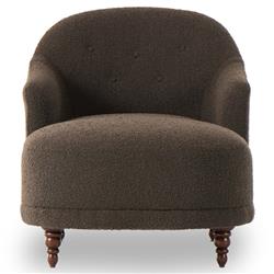 Margaret French Country Dark Brown Performance Wood Chaise Lounge|