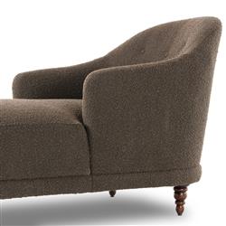 Margaret French Country Dark Brown Performance Wood Chaise Lounge|