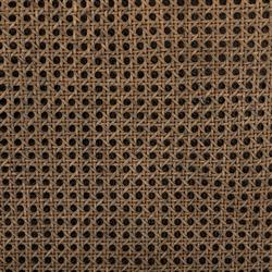 Sarah Coastal Beach Beige Stripe Woven Cane Oak Arm Chair|