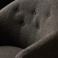 Mariel French Country Dark Brown Performance Tufted Chair|