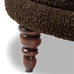 Mariel French Country Dark Brown Performance Tufted Chair|