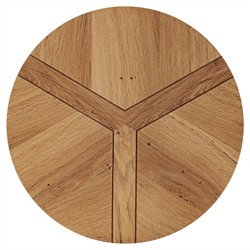 Reese Rustic Lodge Natural Reclaimed Oak Round Drum End Table|