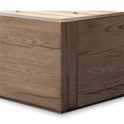 Lana Rustic Lodge Grey Oak Wood Bed - Queen|