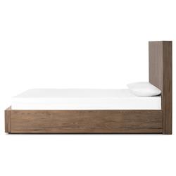 Lana Rustic Lodge Grey Oak Wood Bed - Queen|