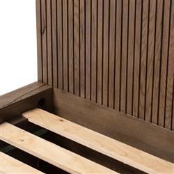 Lana Rustic Lodge Grey Oak Wood Bed - Queen|