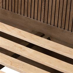 Lana Rustic Lodge Grey Oak Wood Bed - Queen|