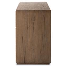 Lana Rustic Lodge Grey Oak Wood Double Dresser|