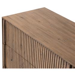 Lana Rustic Lodge Grey Oak Wood Double Dresser|