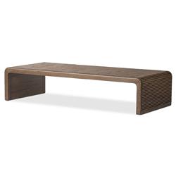 Lana Rustic Lodge Grey Oak Wood Rectangular Coffee Table|