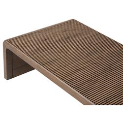 Lana Rustic Lodge Grey Oak Wood Rectangular Coffee Table|