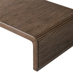 Lana Rustic Lodge Grey Oak Wood Rectangular Coffee Table|