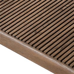 Lana Rustic Lodge Grey Oak Wood Rectangular Coffee Table|