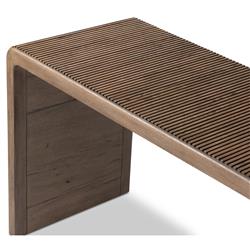 Lana Rustic Lodge Grey Oak Wood Rectangular Console Table|