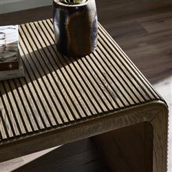 Lana Rustic Lodge Grey Oak Wood Rectangular End Table|