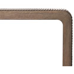 Lana Rustic Lodge Grey Oak Wood Rectangular End Table|