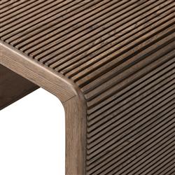 Lana Rustic Lodge Grey Oak Wood Rectangular End Table|