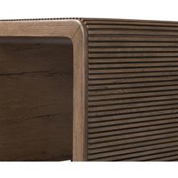 Lana Rustic Lodge Grey Oak Wood Rectangular End Table|