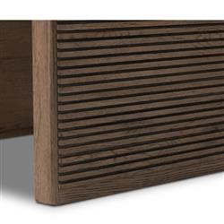 Lana Rustic Lodge Grey Oak Wood Rectangular End Table|