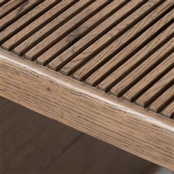 Lana Rustic Lodge Grey Oak Wood Rectangular End Table|