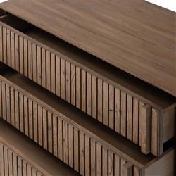 Lana Rustic Lodge Grey Oak Wood Nightstand|