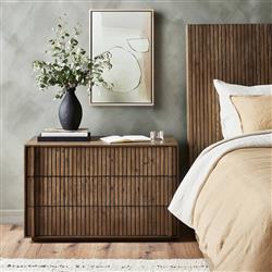 Lana Rustic Lodge Grey Oak Wood Nightstand|