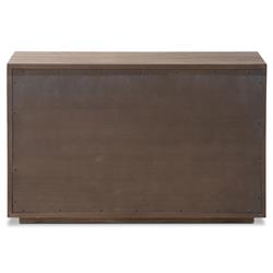 Lana Rustic Lodge Grey Oak Wood Nightstand|