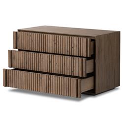 Lana Rustic Lodge Grey Oak Wood Nightstand|