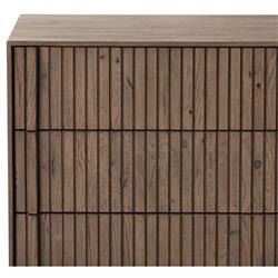 Lana Rustic Lodge Grey Oak Wood Nightstand|