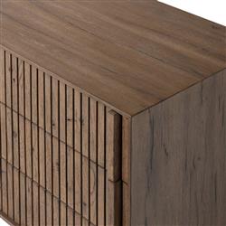 Lana Rustic Lodge Grey Oak Wood Nightstand|