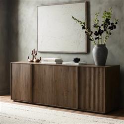 Lana Rustic Lodge Grey Oak Wood Sideboard|