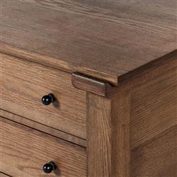 Gavin Rustic Brown Oak Rectangular Kitchen Island - 118"W|