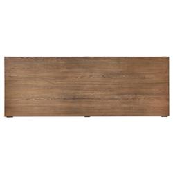 Gavin Rustic Brown Oak Rectangular Kitchen Island - 118"W|