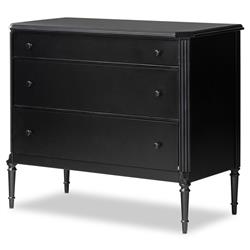 Olivia French Country Matte Black Iron Bachelor Chest|