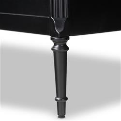 Olivia French Country Matte Black Iron Bachelor Chest|