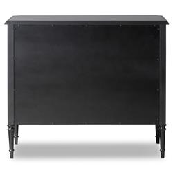 Olivia French Country Matte Black Iron Bachelor Chest|