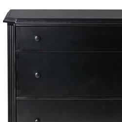 Olivia French Country Matte Black Iron Bachelor Chest|