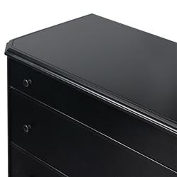 Olivia French Country Matte Black Iron Bachelor Chest|