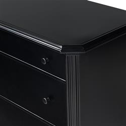 Olivia French Country Matte Black Iron Bachelor Chest|