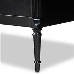 Olivia French Country Matte Black Iron Double Dresser|