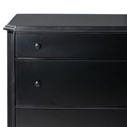Olivia French Country Matte Black Iron Double Dresser|