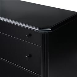 Olivia French Country Matte Black Iron Double Dresser|